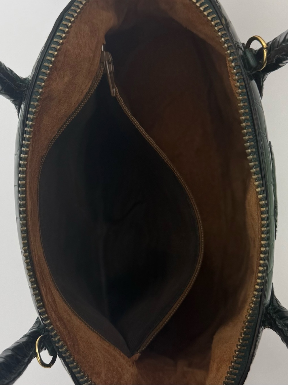 🐊MAURO GOVERNA 1985 PARMA • MINI BUGATTI Bag in Exotic CROCODILE • Made in ITALY - Picture 15 of 16